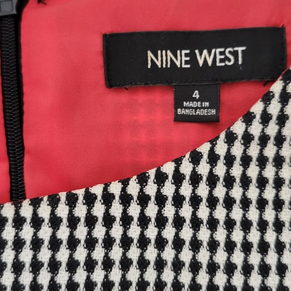 Nine West plaid houndstooth dress size 4 women - Picture 2 of 2